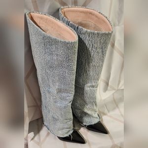 Azalea Wang Appealing- Denim Stilleto boot
